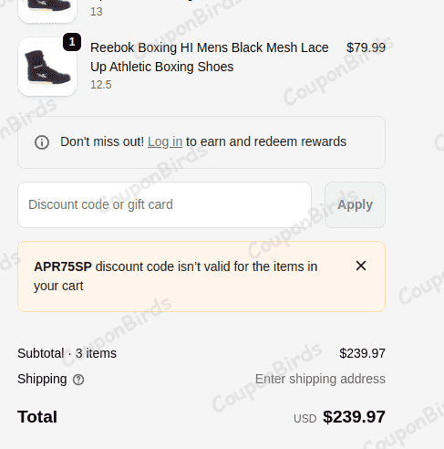 $10 Ruze Shoes Promo Code Verification Screenshot