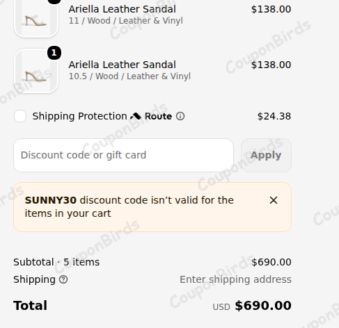 30% Schutz Shoes Promo Code Verification Screenshot