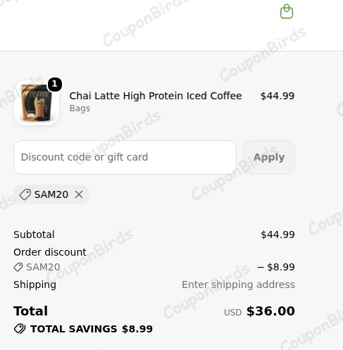 20% Chike Nutrition Promo Code Verification Screenshot