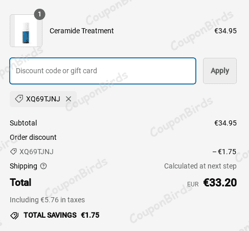 5% Niche Beauty Lab Promo Code Verification Screenshot