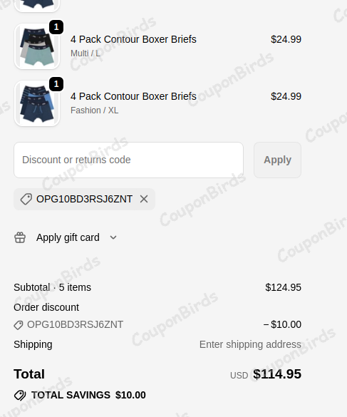 $10 Original Penguin Promo Code Verification Screenshot