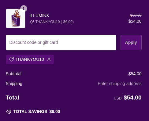 10% SBLA Beauty Promo Code Verification Screenshot