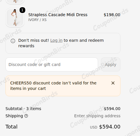 50% Bebe Promo Code Verification Screenshot