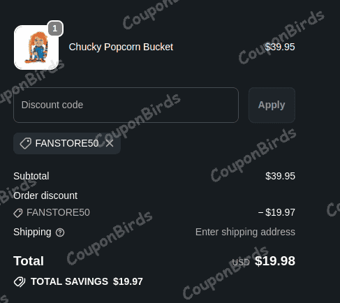 50% Fandango Promo Code Verification Screenshot