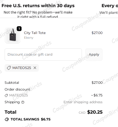 25% Out of the Woods Promo Code Verification Screenshot
