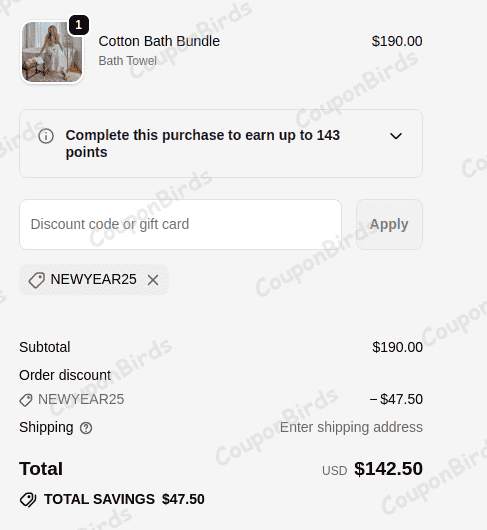 25% Red Land Cotton Promo Code Verification Screenshot