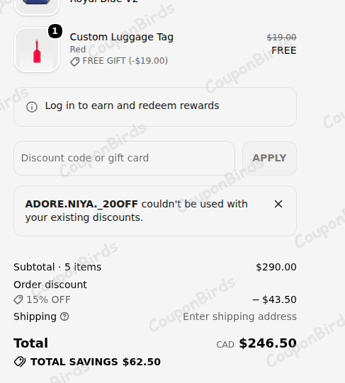 20% Tote&Carry Promo Code Verification Screenshot