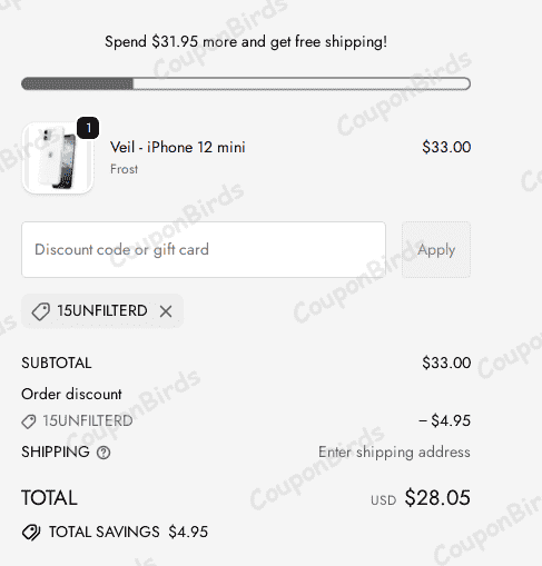 15% Caudabe Promo Code Verification Screenshot