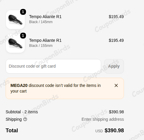20% Mike's Bikes Promo Code Verification Screenshot
