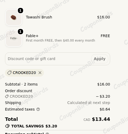 $99 Fable Home Promo Code Verification Screenshot