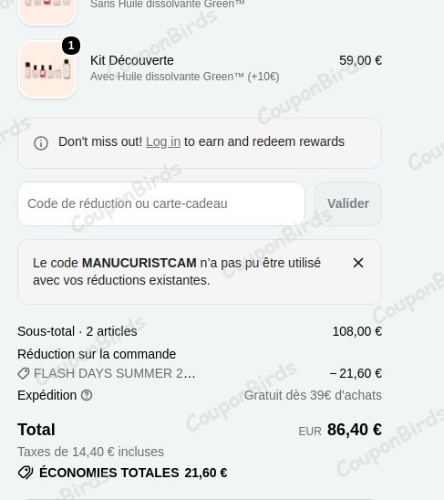 15% Manucurist Promo Code Verification Screenshot