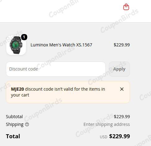 20% Ashford Promo Code Verification Screenshot