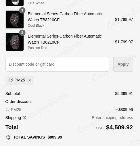 15% TSAR BOMBA Promo Code Verification Screenshot