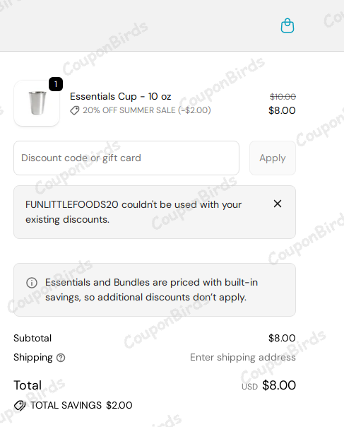 20% Ahimsa Promo Code Verification Screenshot