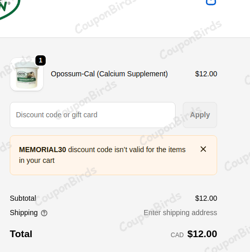 10% Exotic Nutrition Promo Code Verification Screenshot