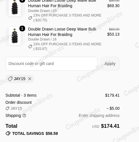 $5 Ygwigs Promo Code Verification Screenshot