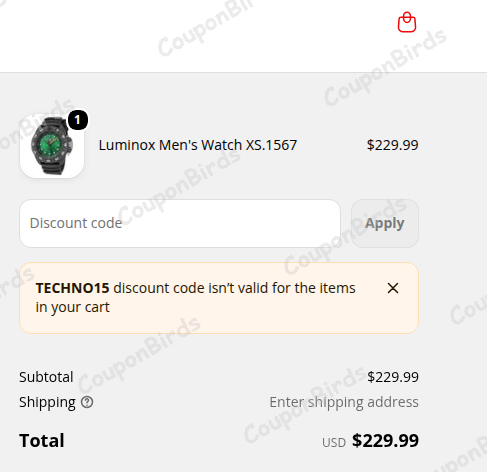 15% Ashford Promo Code Verification Screenshot