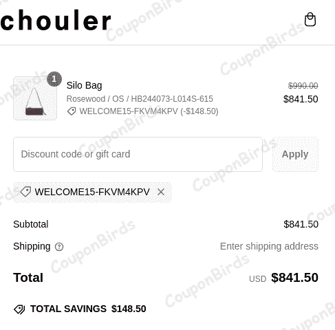 15% Proenza Schouler Promo Code Verification Screenshot