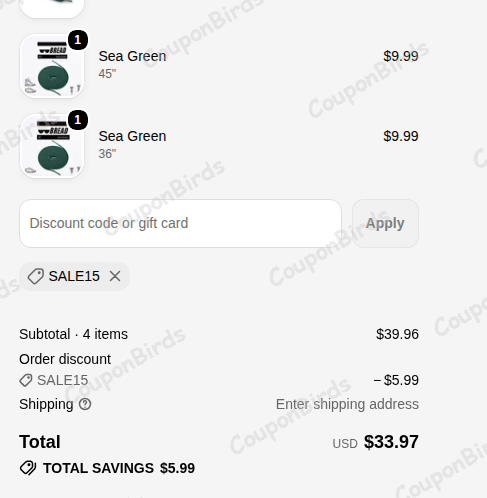 15% Bread Lace Promo Code Verification Screenshot