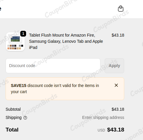 15% MBMounts Promo Code Verification Screenshot