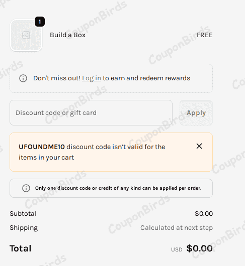 10% Happy Box Promo Code Verification Screenshot