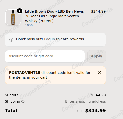 15% Flaviar Promo Code Verification Screenshot