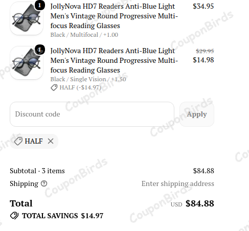 50% Jollynova Promo Code Verification Screenshot