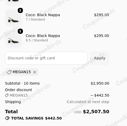 15% INEZ Promo Code Verification Screenshot