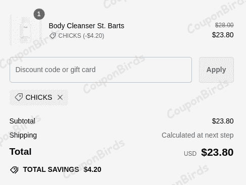 15% OUAI Promo Code Verification Screenshot