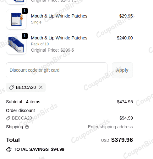 20% Wrinkles Schminkles Promo Code Verification Screenshot