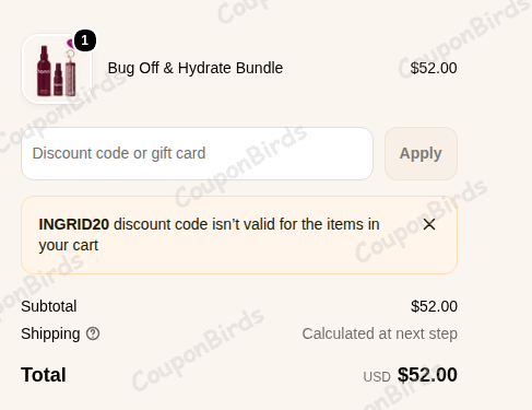 20% hanni Promo Code Verification Screenshot