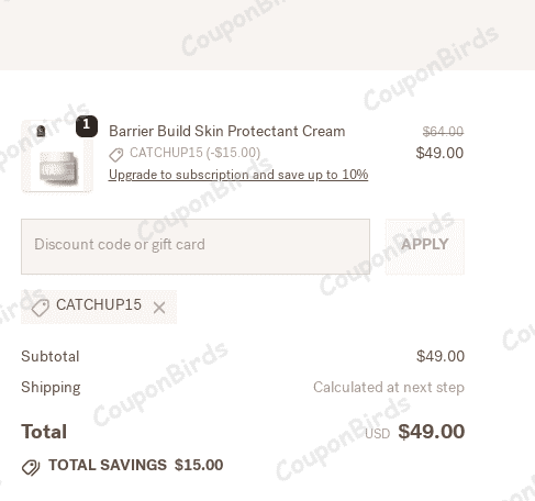 $15 ILIA Beauty Promo Code Verification Screenshot