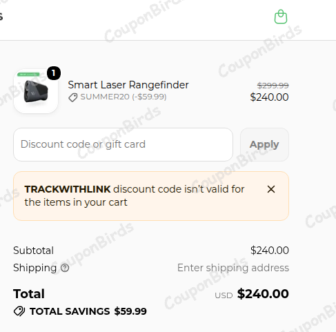 CODE Arccos Golf Promo Code Verification Screenshot