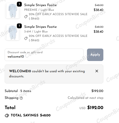 $10 Kissy Kissy Promo Code Verification Screenshot
