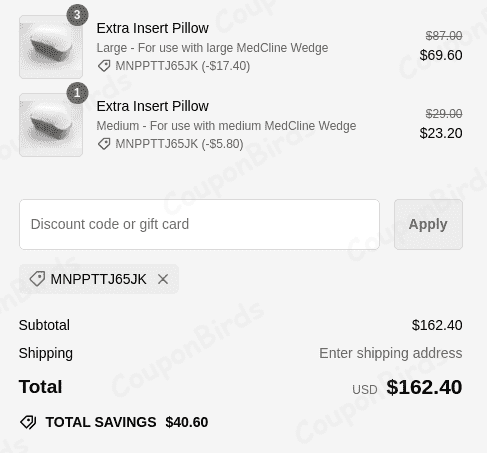 20% MedCline Promo Code Verification Screenshot