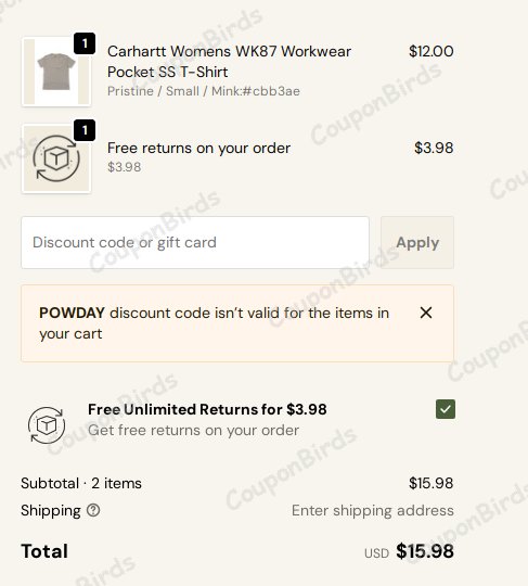 30% Out&Back Outdoor Promo Code Verification Screenshot
