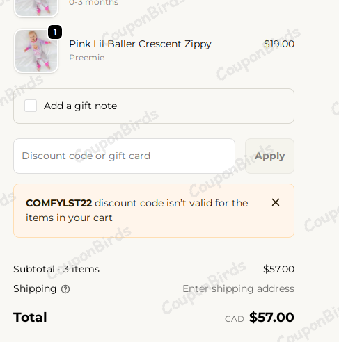 30% Little Sleepies Promo Code Verification Screenshot