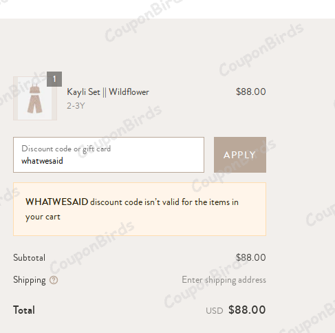 20% Rylee And Cru Promo Code Verification Screenshot