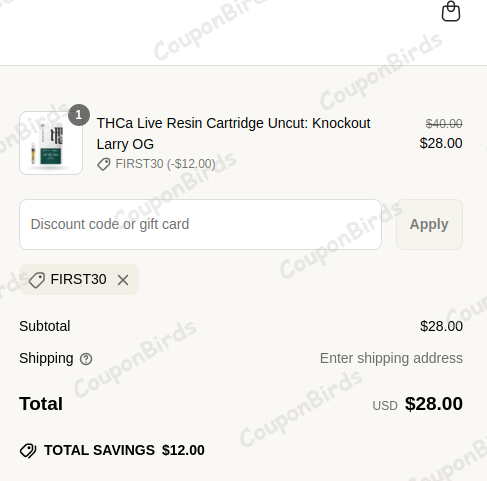 30% The Hemp Collect Promo Code Verification Screenshot
