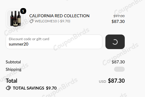 20% The Prisoner Wine Company Promo Code Verification Screenshot