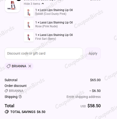 10% Kulfi Beauty Promo Code Verification Screenshot