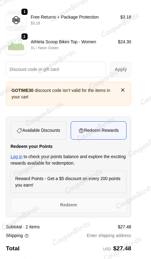 30% GearTrade Promo Code Verification Screenshot