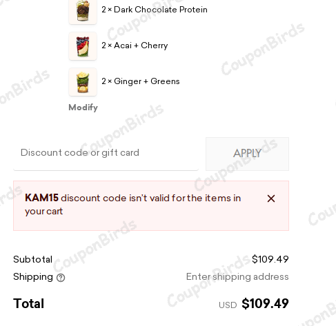 15% Daily Harvest Promo Code Verification Screenshot