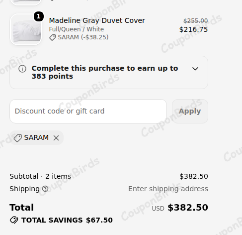 15% Red Land Cotton Promo Code Verification Screenshot