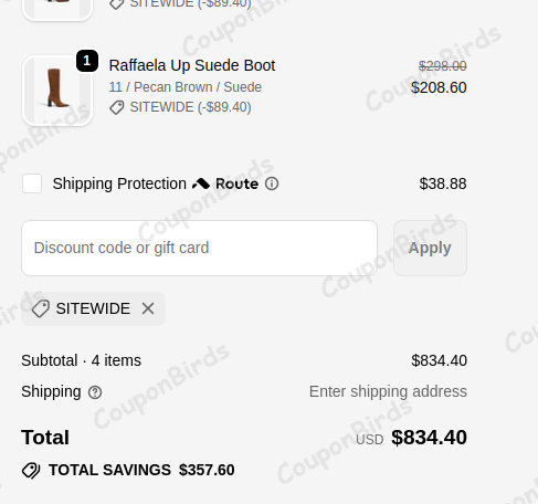 30% Schutz Shoes Promo Code Verification Screenshot