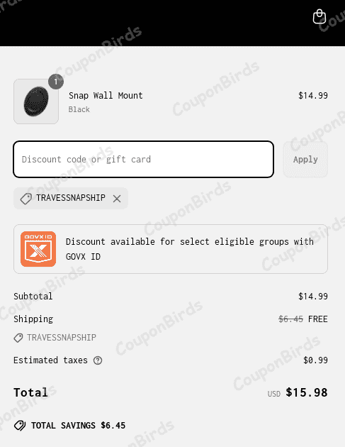 10% Oh Snap Promo Code Verification Screenshot