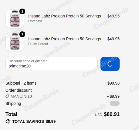20% Best Price Nutrition Promo Code Verification Screenshot