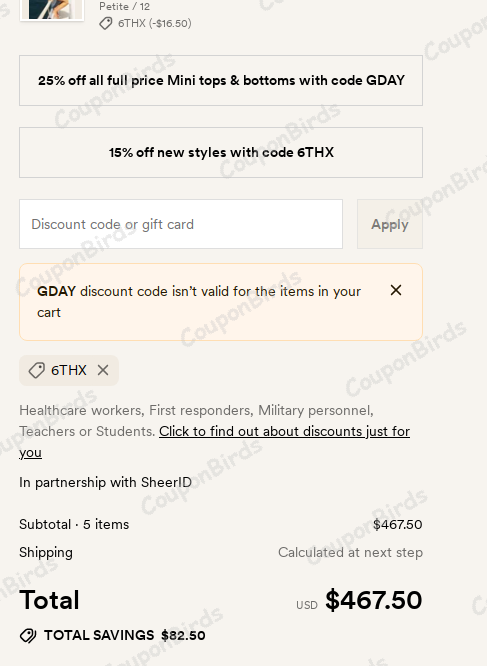 25% Boden Promo Code Verification Screenshot