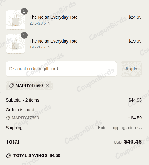 10% Nolan Interior Promo Code Verification Screenshot