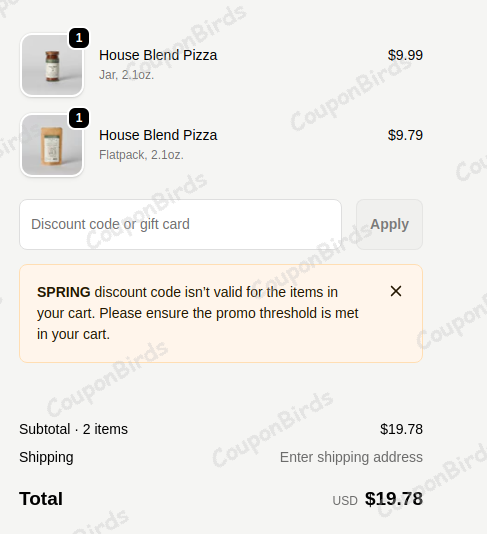 15% The Spice House Promo Code Verification Screenshot
